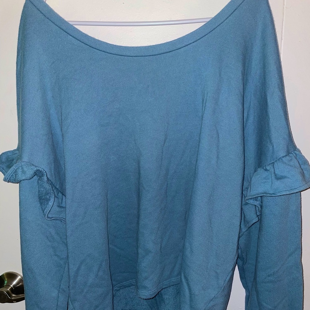 Lucky Cropped Wide Neck Sweatshirt